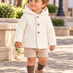 TRENCA DE PUNTO BLANCA UNISEX